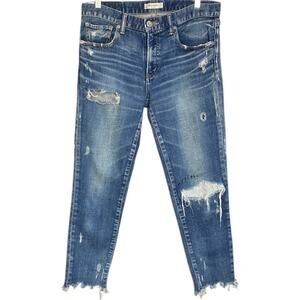Moussy Vintage Isko Comfort Ridgewood Cropped Skinny Jeans Blue Women's 29